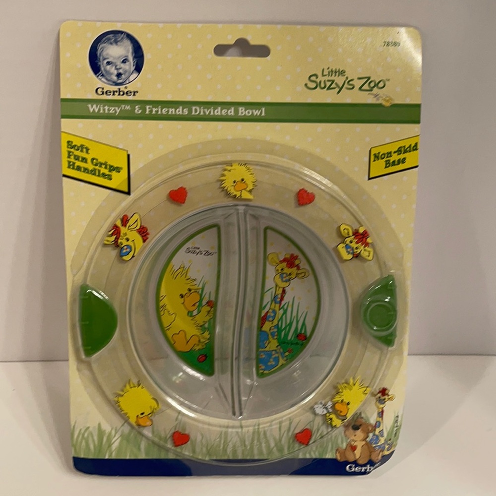 Suzy’s Zoo divided baby bowl by Gerber, NIP